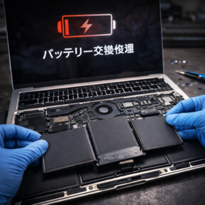 北戸田　蕨　バッテリー交換修理　Macbook修理