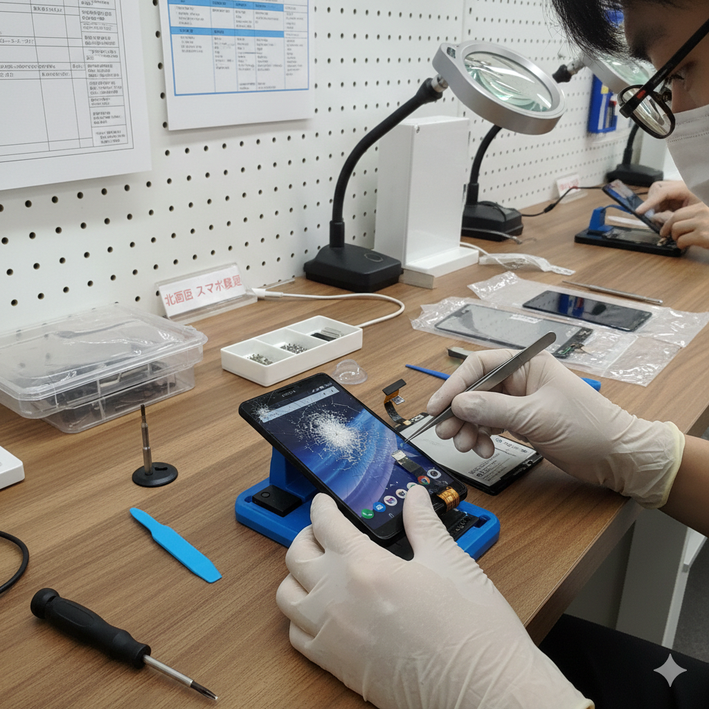 AQUOS sense5G 画面割れ・表示不良修理｜タッチ不良もデータそのままで改善が期待できます